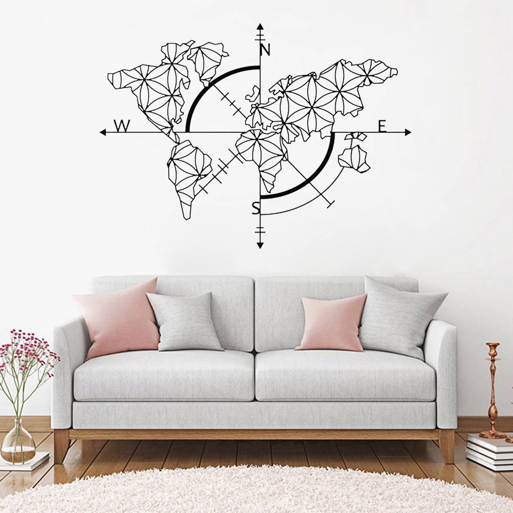 Office Furniture World - Наклейка на стену с картой мира,