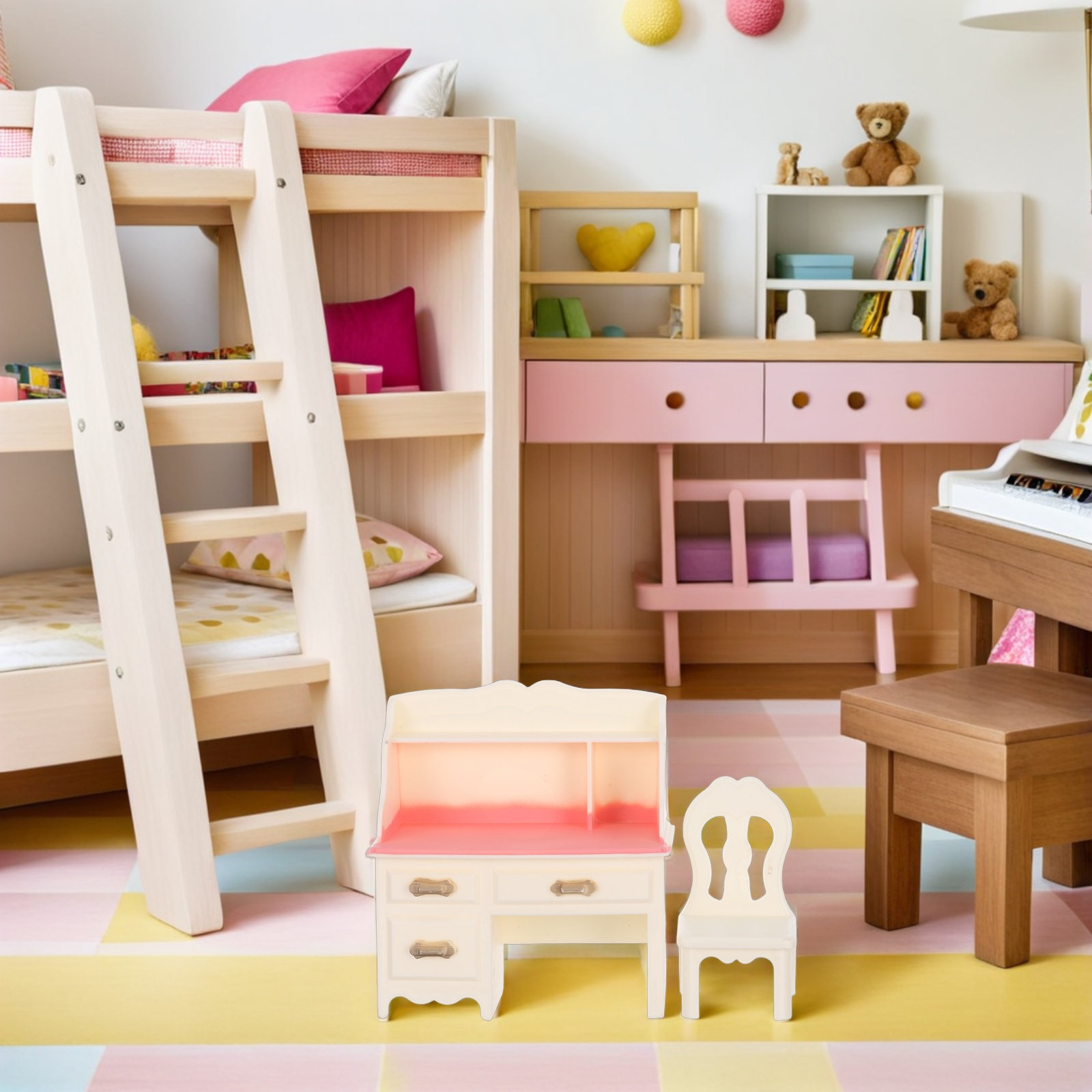 Office Furniture And Desks - 5 комплектов миниатюрной мебели для кукольного