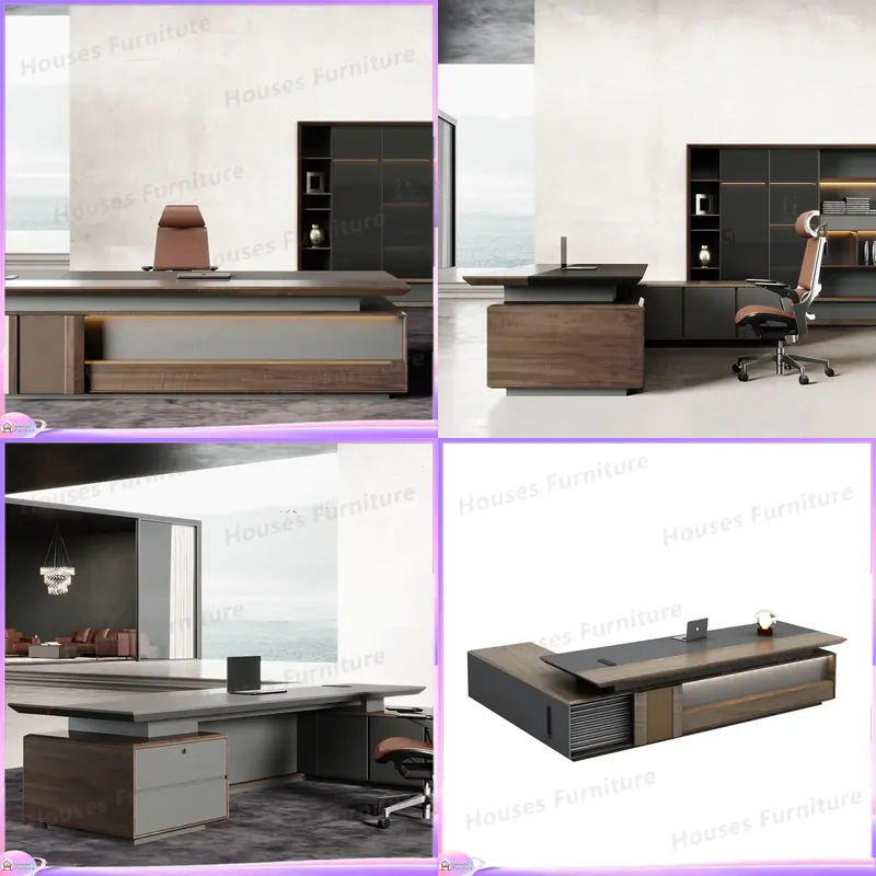Office Furniture And Desks - Роскошный офисный стол из массива дерева,