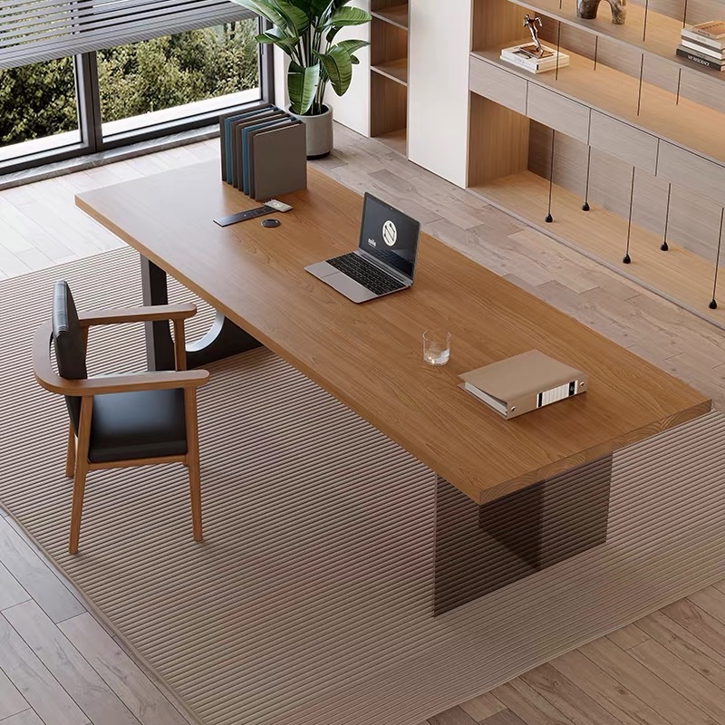 Office Furniture And Desks - Итальянский акриловый плавающий деревянный офисный стол,