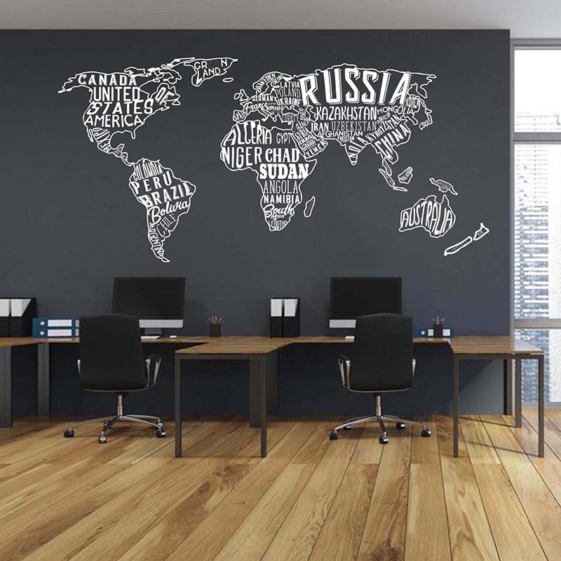 Большая карта мира, наклейка н – обзор и цена Office Furniture World
